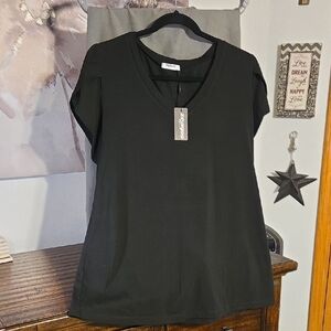 Zeagoo Elegant Black Short Sleeve Top